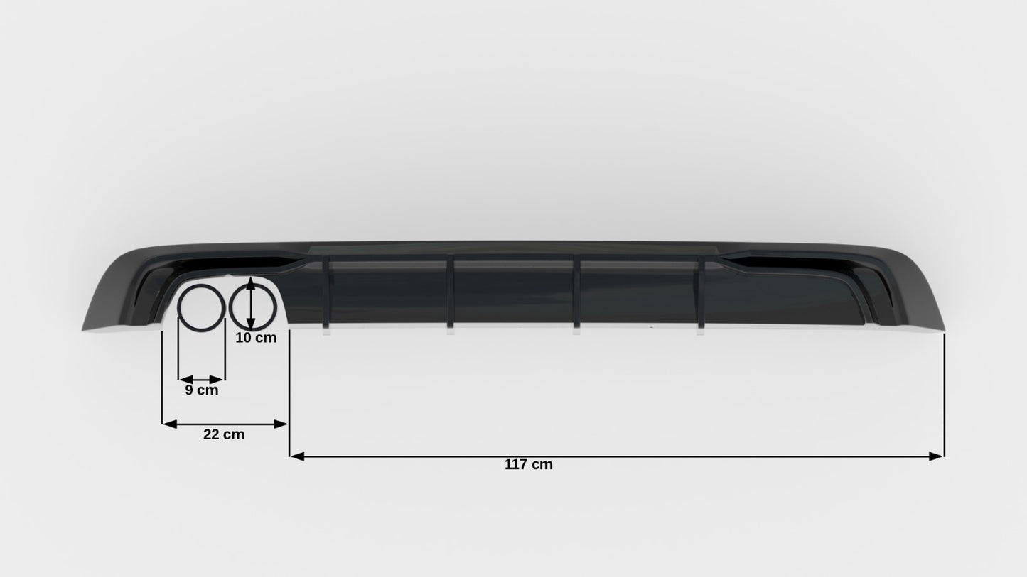 Rear Valance Audi A3 Sportback 8V Facelift (Version with double exhaust tip)