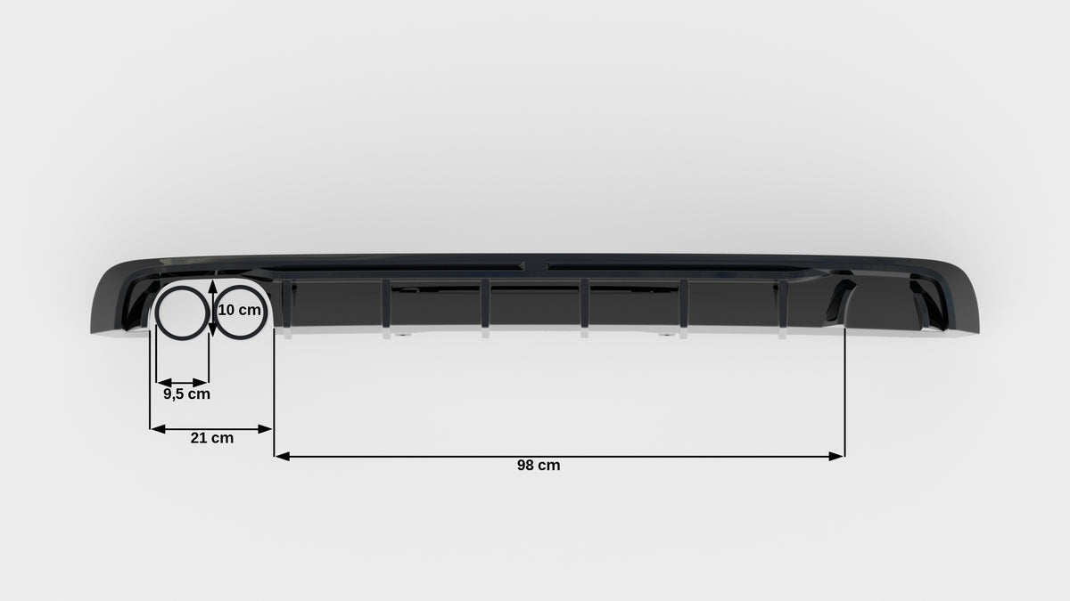 Rear Valance V.1 Audi A4 S-line B9 (Version with dual exhaust tips on one side)