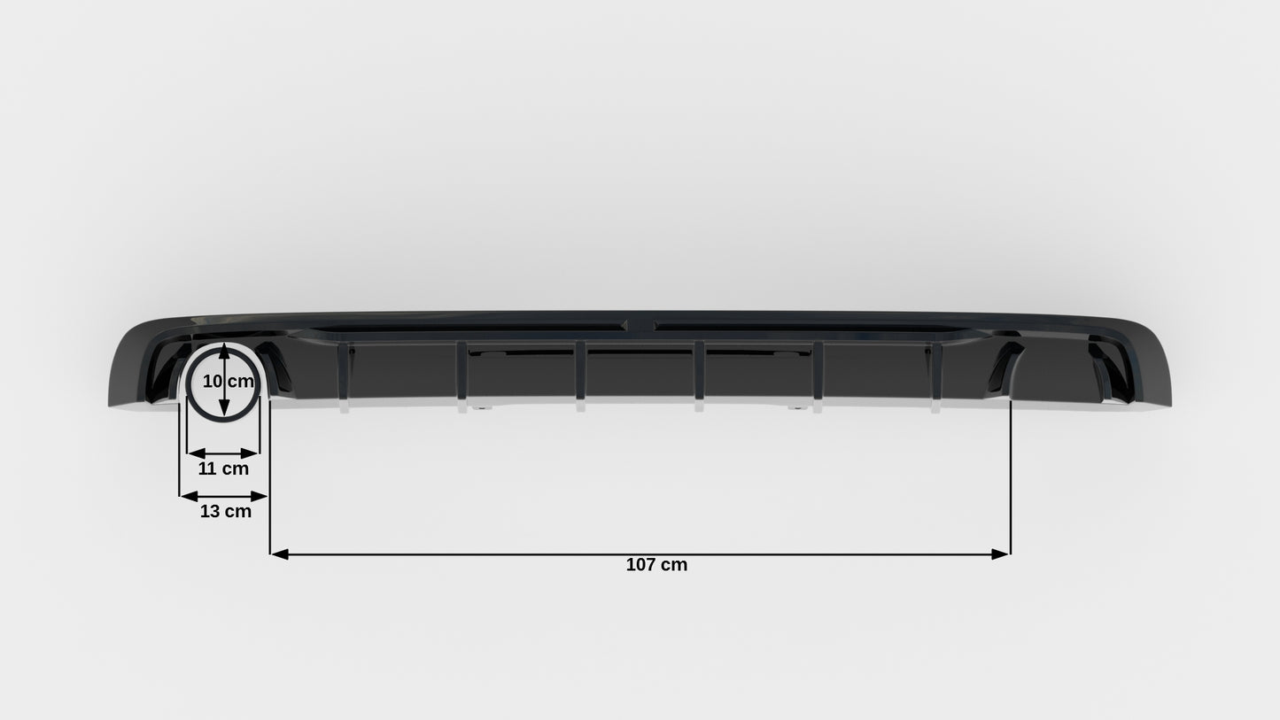 Rear Valance V.1 Audi A4 S-line B9 (Version with single exhaust tips on one side)