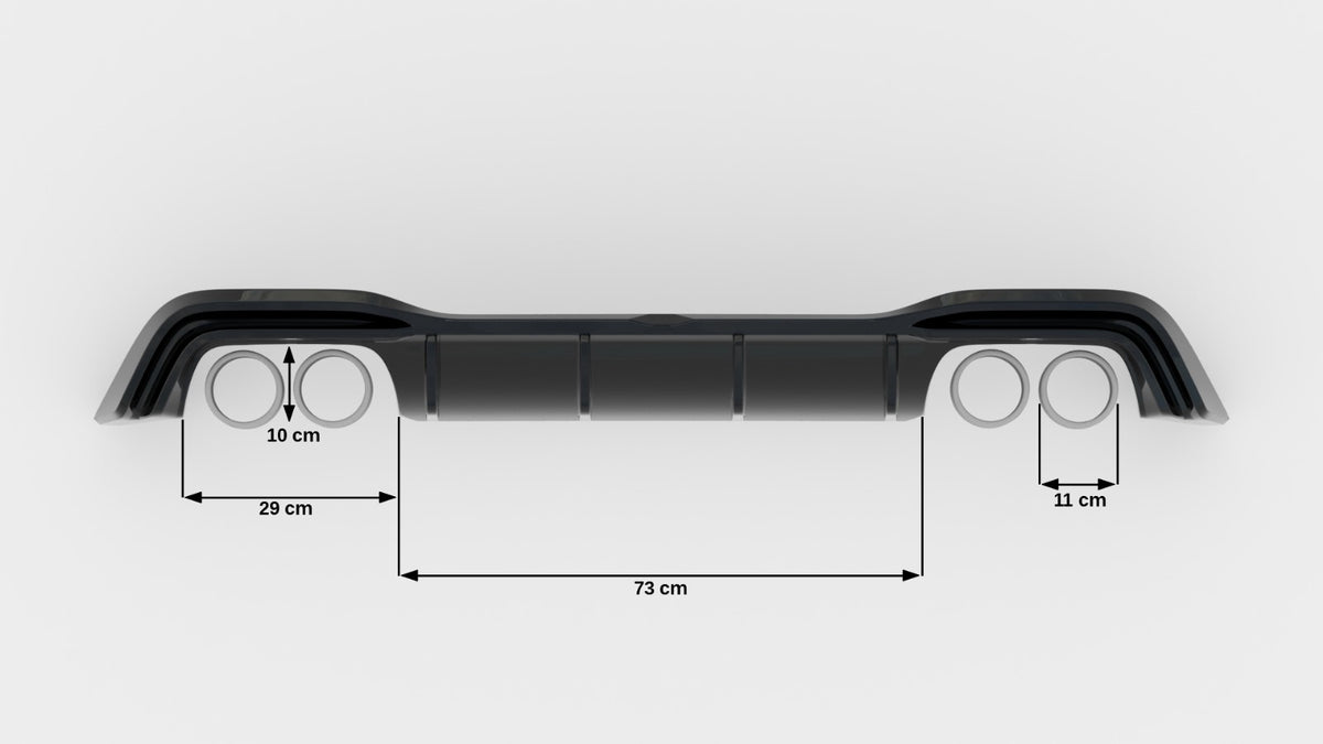 Rear Valance V.2 Volkswagen Golf R Hatchback Mk8 Facelift