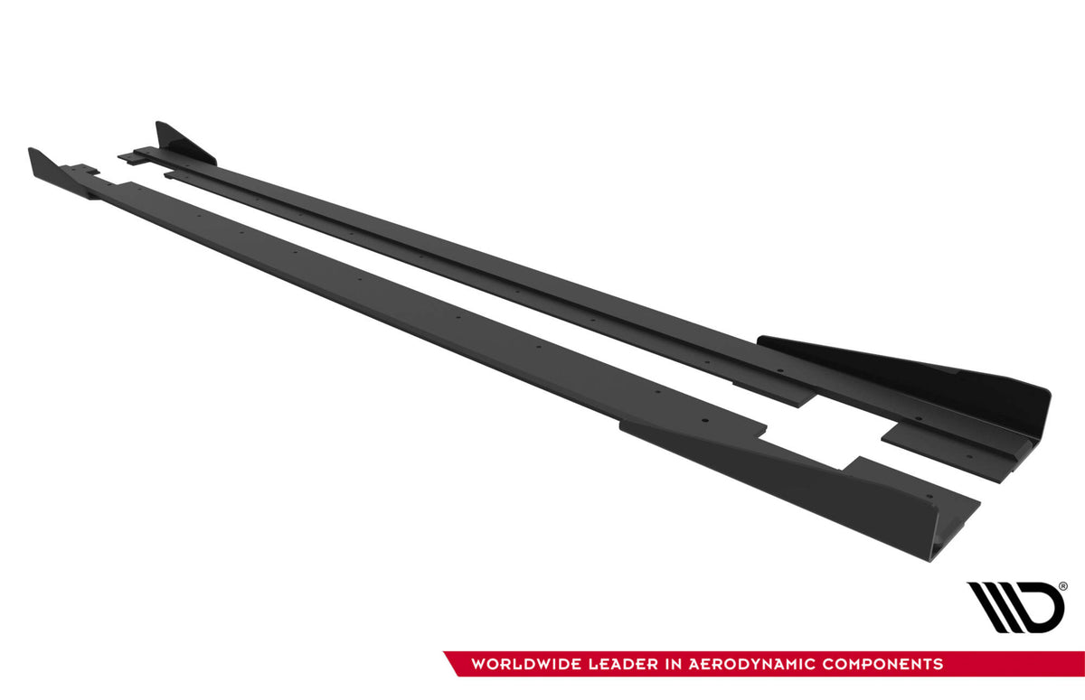 Street Pro Side Skirts Diffusers + Flaps Audi TT S / TT S-Line 8J Facelift
