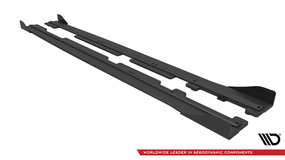 Street Pro Side Skirts Diffusers + Flaps Ford Fiesta ST / ST-Line Mk8