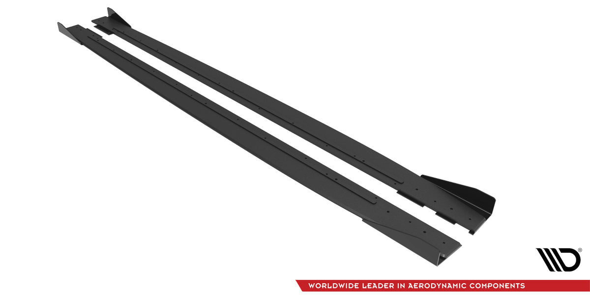 Street Pro Side Skirts Diffusers + Flaps Mercedes-AMG C43 Coupe / Cabrio C205 Facelift / A205 Facelift