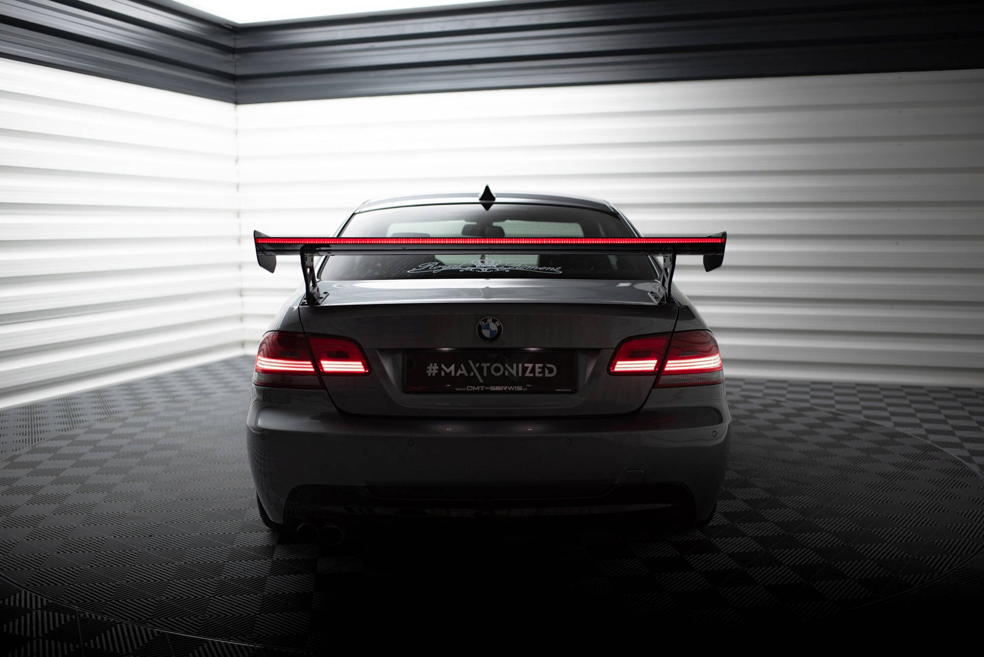 Carbon Spoiler With External Brackets Uprights + LED BMW 3 M3 E92
