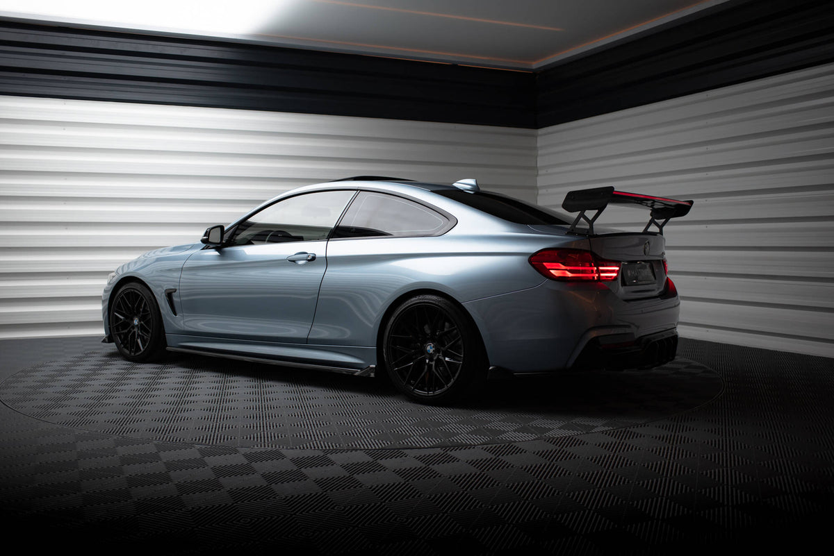 Carbon Spoiler With External Brackets Uprights + LED BMW 4 F32 / 4 F32 M-Pack Coupe