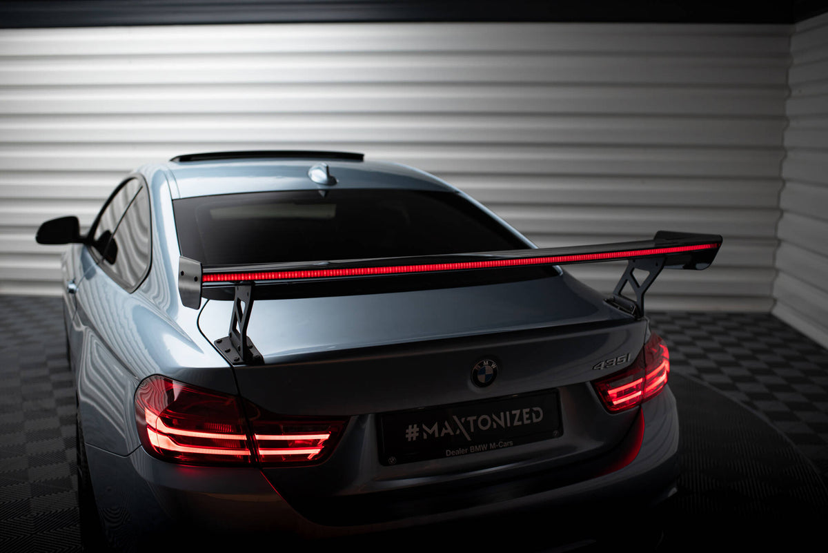 Carbon Spoiler With External Brackets Uprights + LED BMW 4 F32