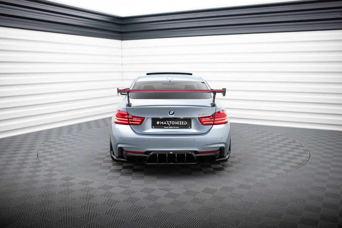 Carbon Spoiler With External Brackets Uprights + LED BMW 4 F32