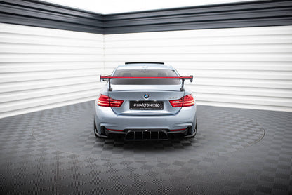 Carbon Spoiler With External Brackets Uprights + LED BMW 4 F32