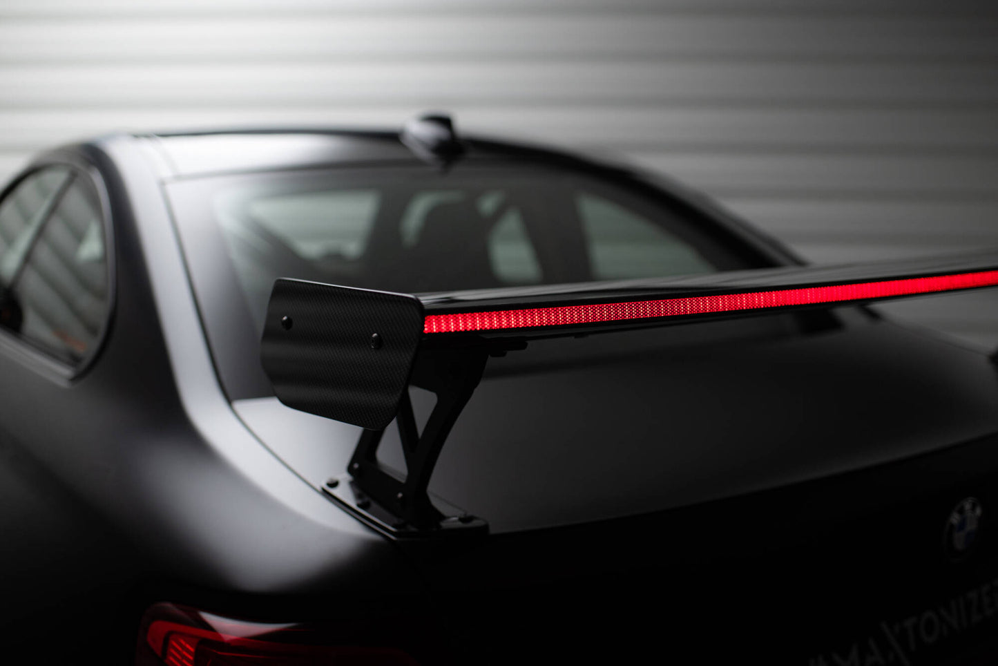 Carbon Spoiler With External Brackets Uprights + LED BMW M2 F87 / 2 / 2 M-Pack F22