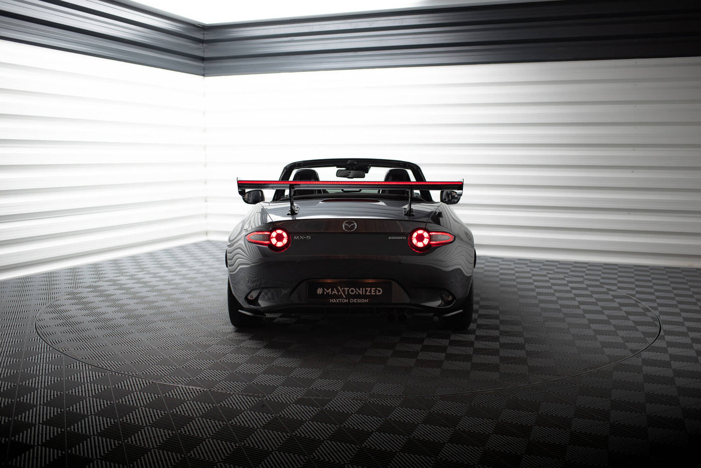Carbon Spoiler With Internal Brackets Uprights + LED Mazda MX-5 ND Mk4