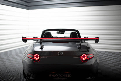 Carbon Spoiler With Internal Brackets Uprights + LED Mazda MX-5 ND Mk4