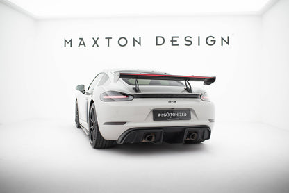 Carbon Spoiler With Upper Swan Mounting V.2 + LED Porsche 718 Cayman 982c