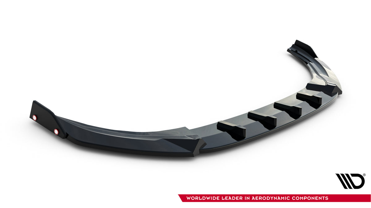 Front Splitter V.3 + Flaps Volkswagen Golf R Hatchback / Variant Mk8 Facelift