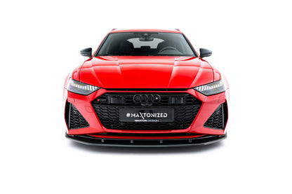 Prepreg Carbon Fiber Front Splitter Audi RS6 C8 / C8 Facelift