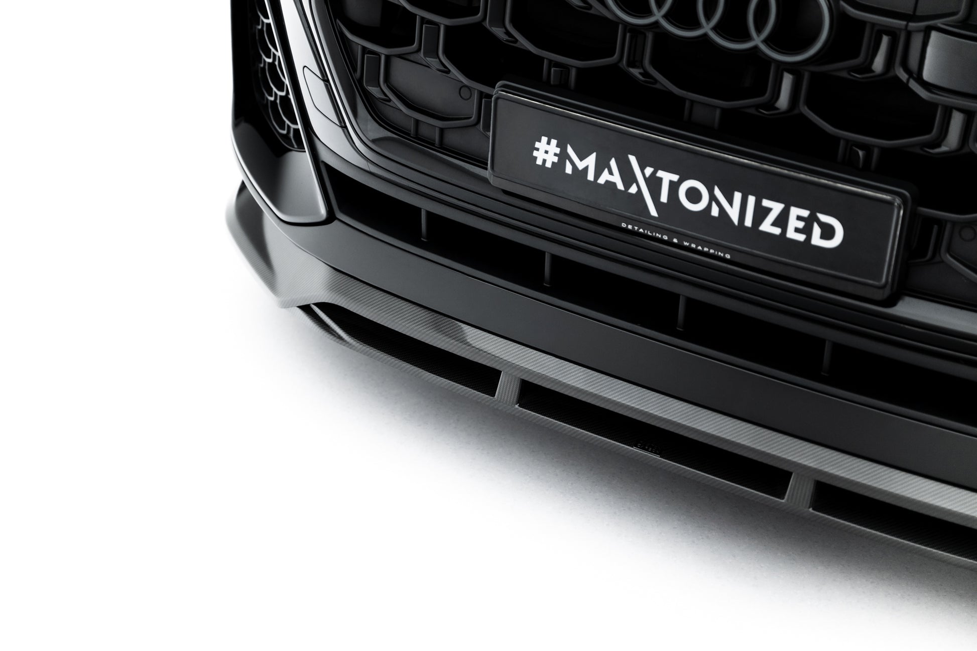 Prepreg Carbon Fiber Front Splitter Audi SQ8 / Q8 S-Line Mk1 Facelift