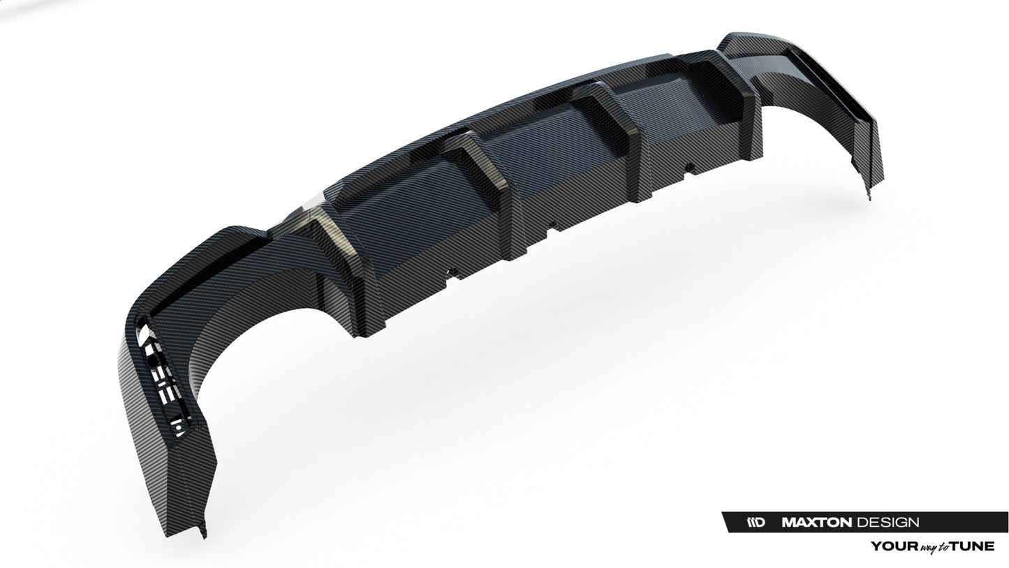 Prepreg Carbon Fiber Rear Diffuser Audi RS6 C8 / C8 Facelift (version without towbar)
