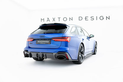Prepreg Carbon Fiber Rear Diffuser Audi RS6 C8  (version with towbar)