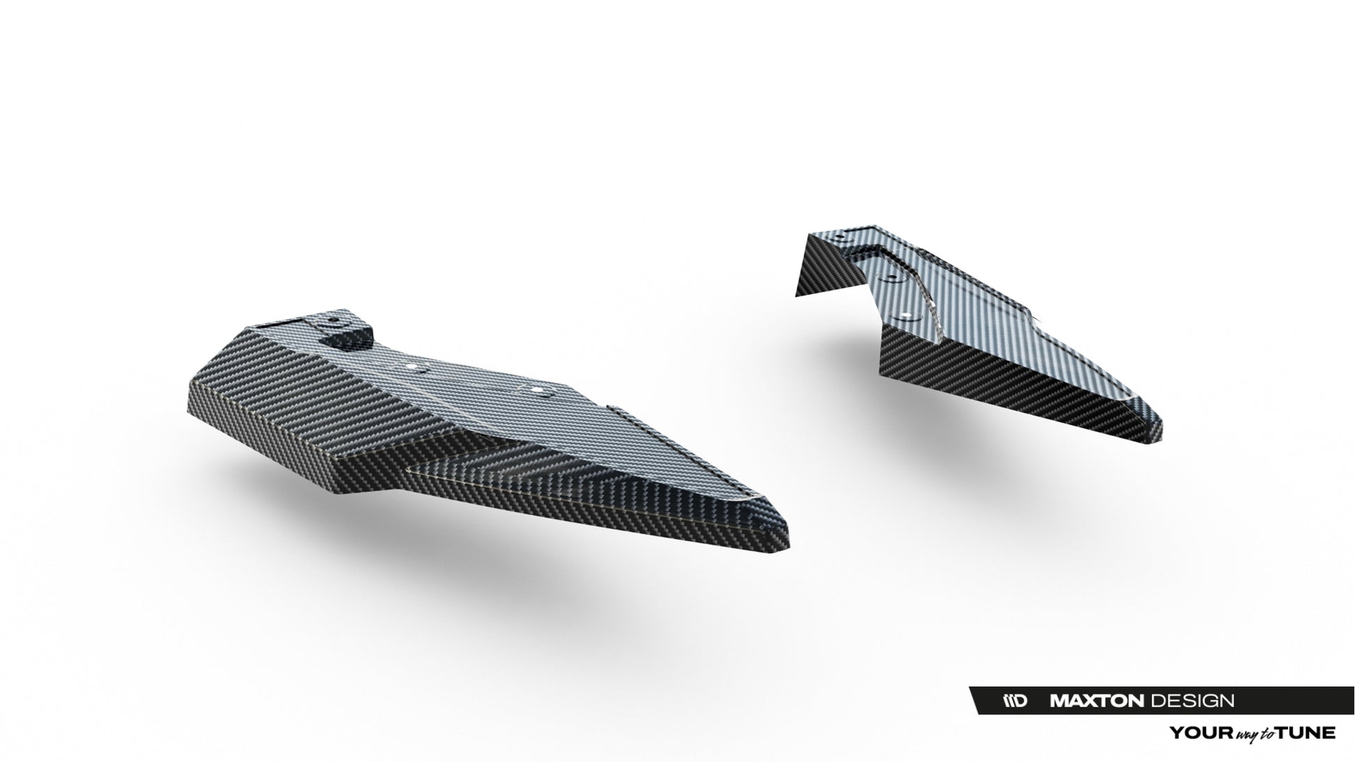 Prepreg Carbon Fiber Rear Side Splitters Audi SQ8 / Q8 S-Line Mk1 Facelift