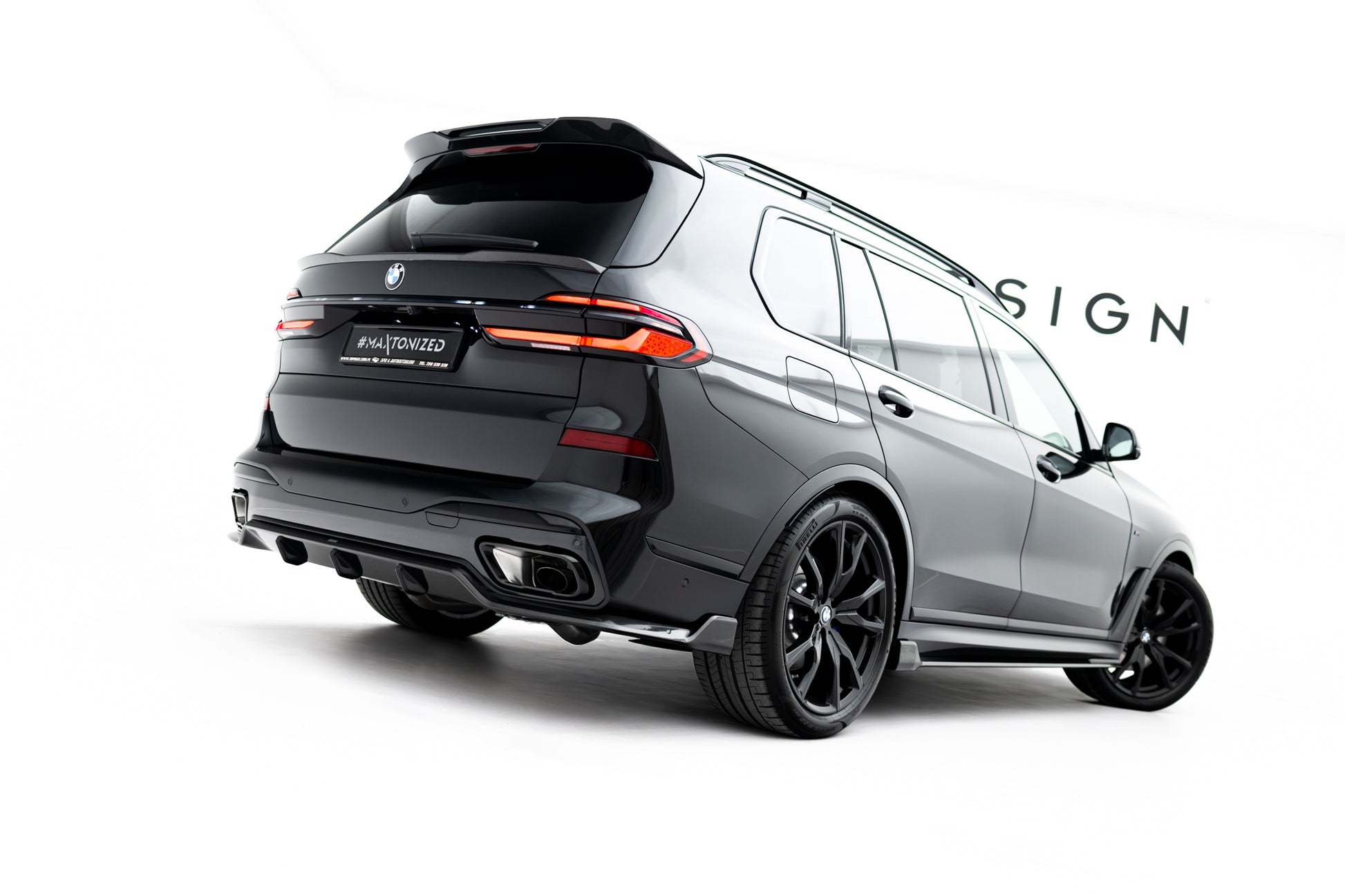 Prepreg Carbon Fiber Tailgate Spoiler (Upper) BMW X7 M-Pack G07 Facelift