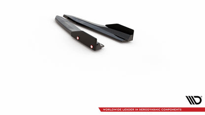 Rear Side Splitters V.2 + Flaps Skoda Octavia RS Combi / Liftback Mk4 / Mk4 Facelift