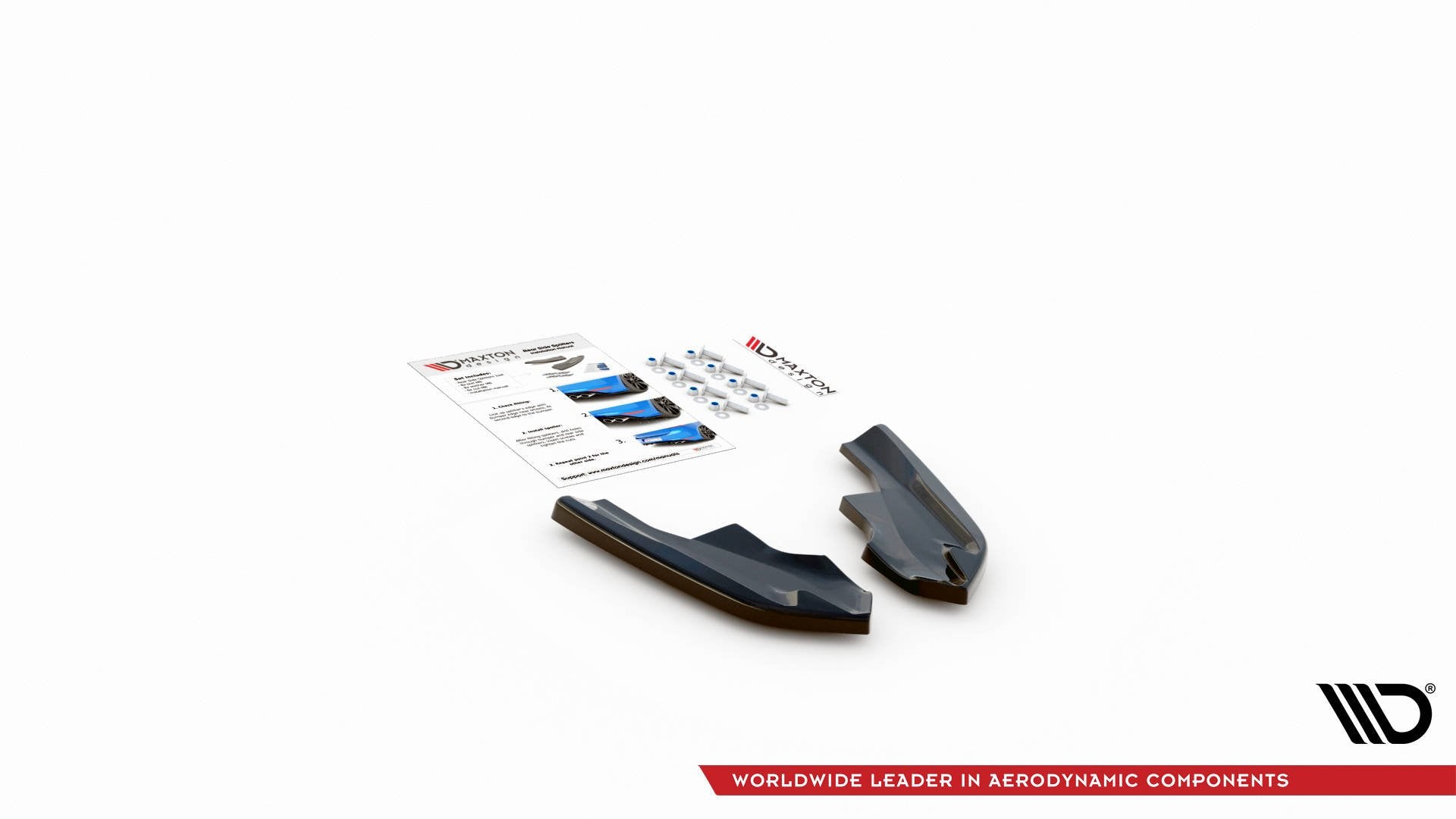 Rear Side Splitters V.4 for Volkswagen Golf R Hatchback Mk8