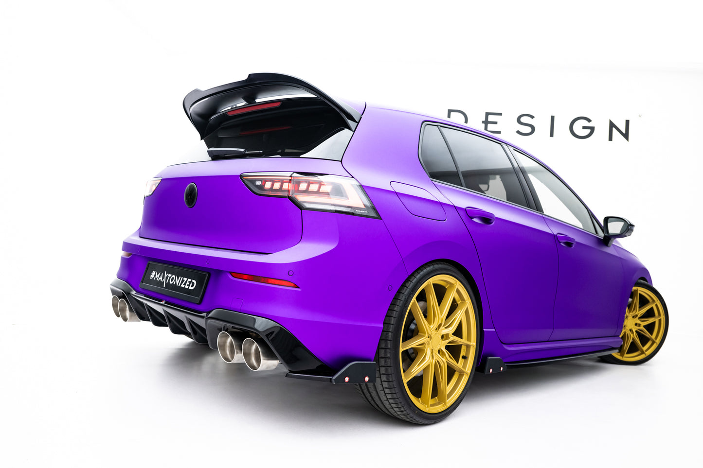 Rear Side Splitters V.5 + Flaps Volkswagen Golf R Hatchback Mk8 Facelift