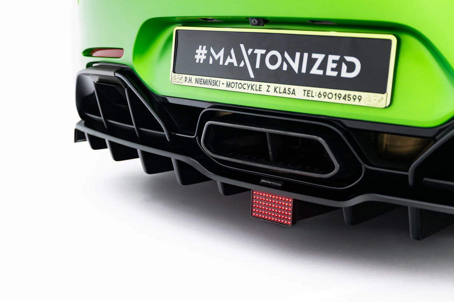 Rear Splitter (with vertical bars) + LED  Mercedes-AMG GT R C190 Facelift