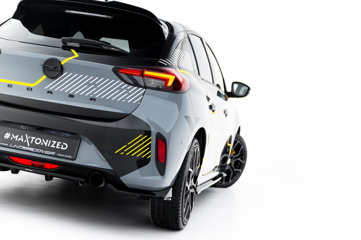 Rear Splitter (with vertical bars) Opel Corsa F Facelift (Mk6 Facelift)