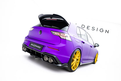 Rear Splitter (with vertical bars) V.1 Volkswagen Golf R Hatchback Mk8 / Mk8 Facelift