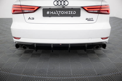 Rear Valance Audi A3 Sedan 8V Facelift  (Version with single exhaust tips on both sides)