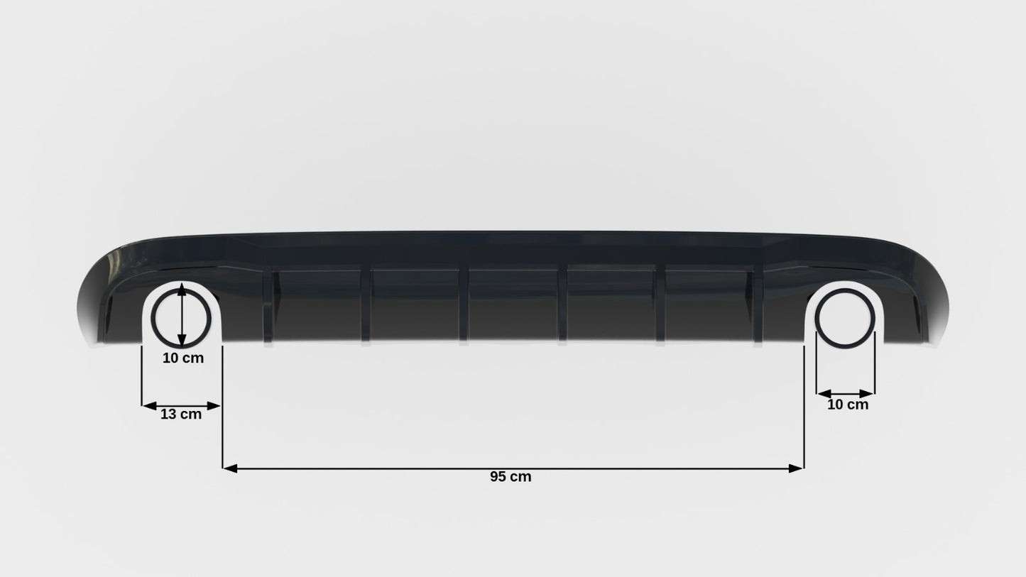 Rear Valance Audi A5 S-Line Sportback 8T (Version with single exhaust tips on both sides)
