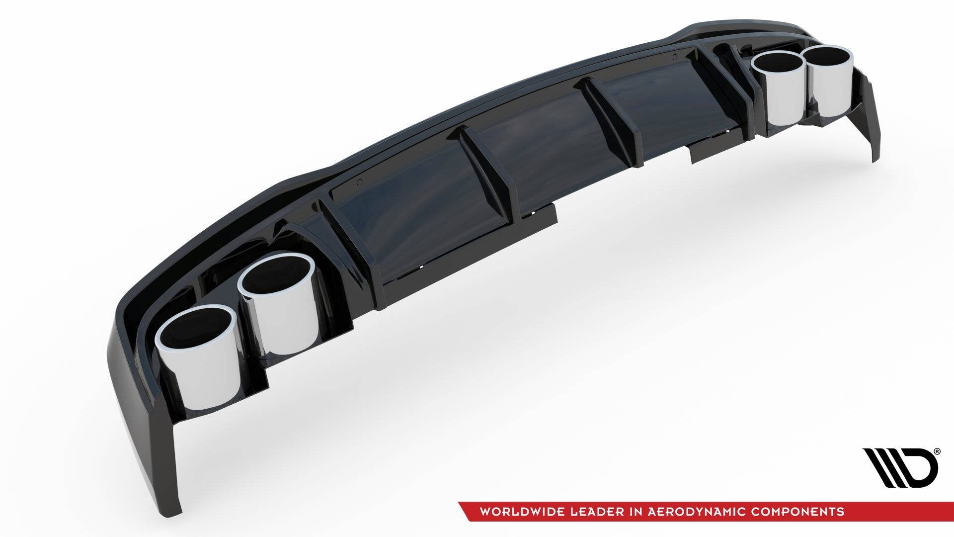 Rear Valance + Exhaust Ends Imitation Audi A6 S-Line / S6 C8 / C8 Facelift