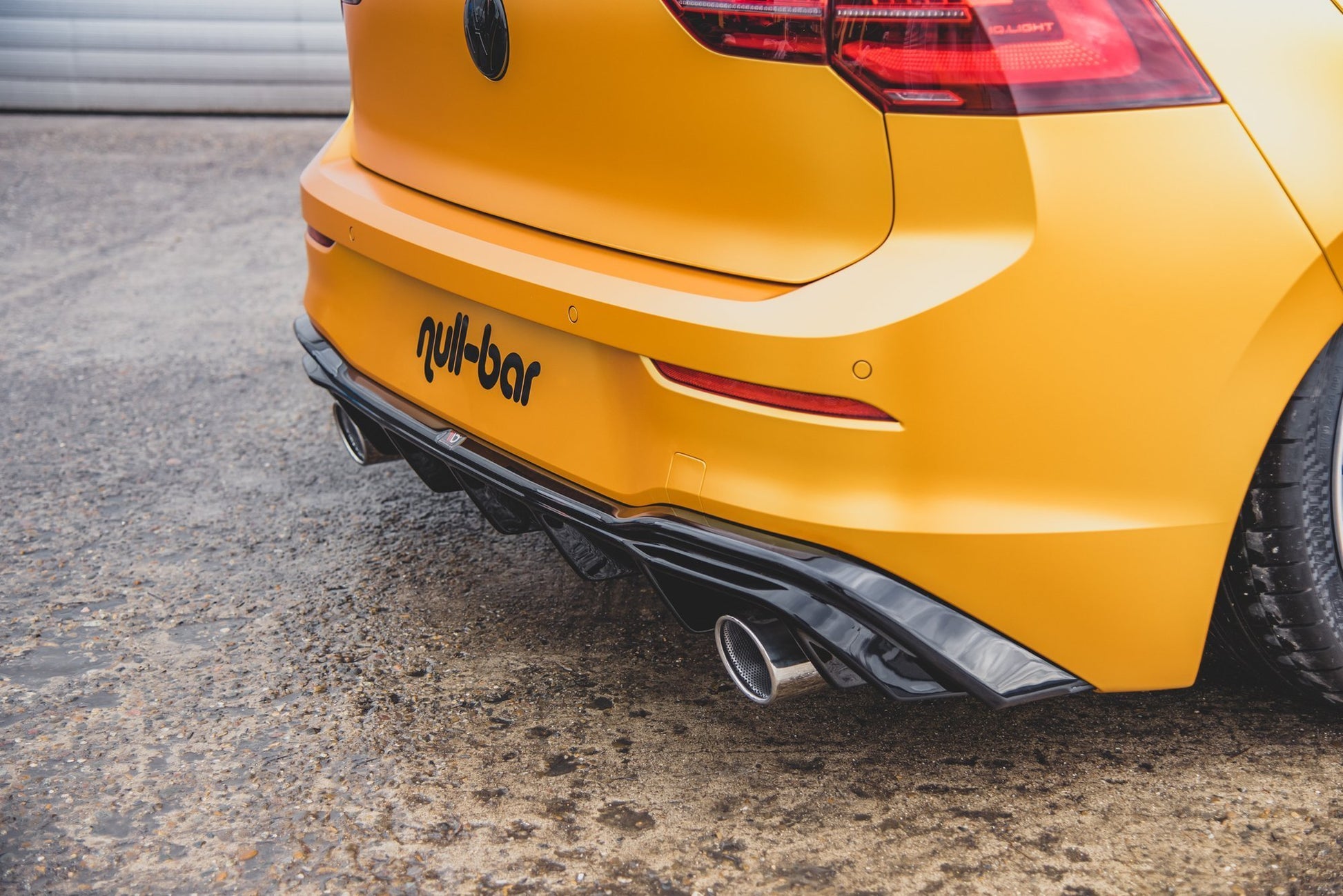 Rear Valance (GTI LOOK) with Exhaust Volkswagen Golf Hatchback Mk8 / Mk8 Facelift