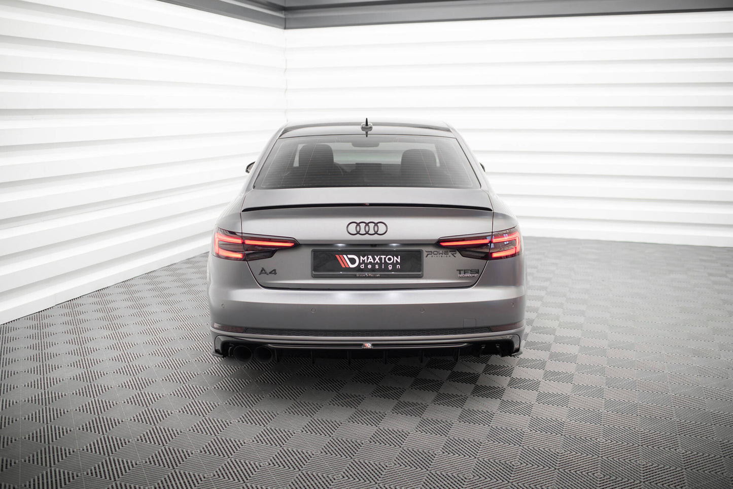 Rear Valance V.1 Audi A4 S-line B9 (Version with dual exhaust tips on one side)