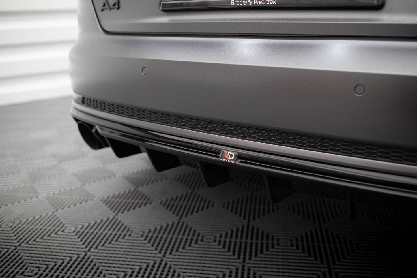 Rear Valance V.1 Audi A4 S-line B9 (Version with single exhaust tips on both sides)