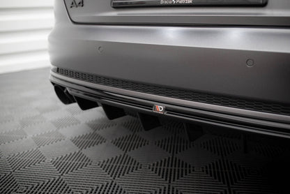 Rear Valance V.1 Audi A4 S-line B9 (Version with single exhaust tips on both sides)