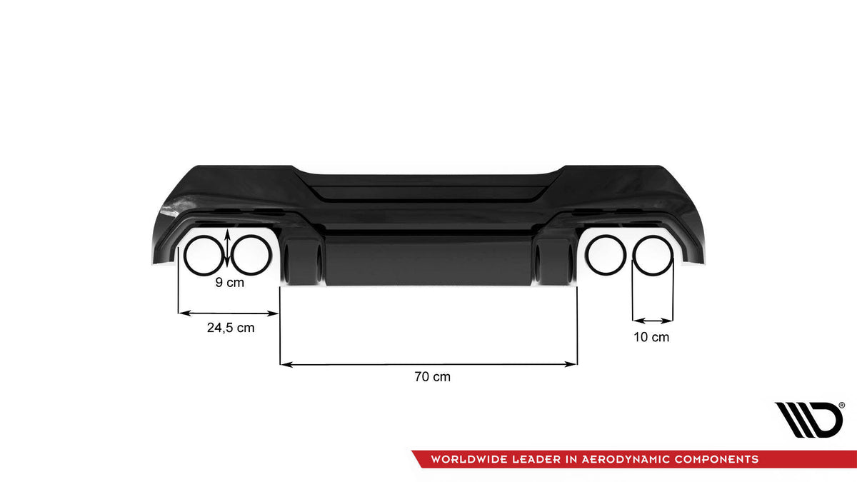 Rear Valance V.2 + Milltek Sport Exhaust BMW 1 F40 M135i