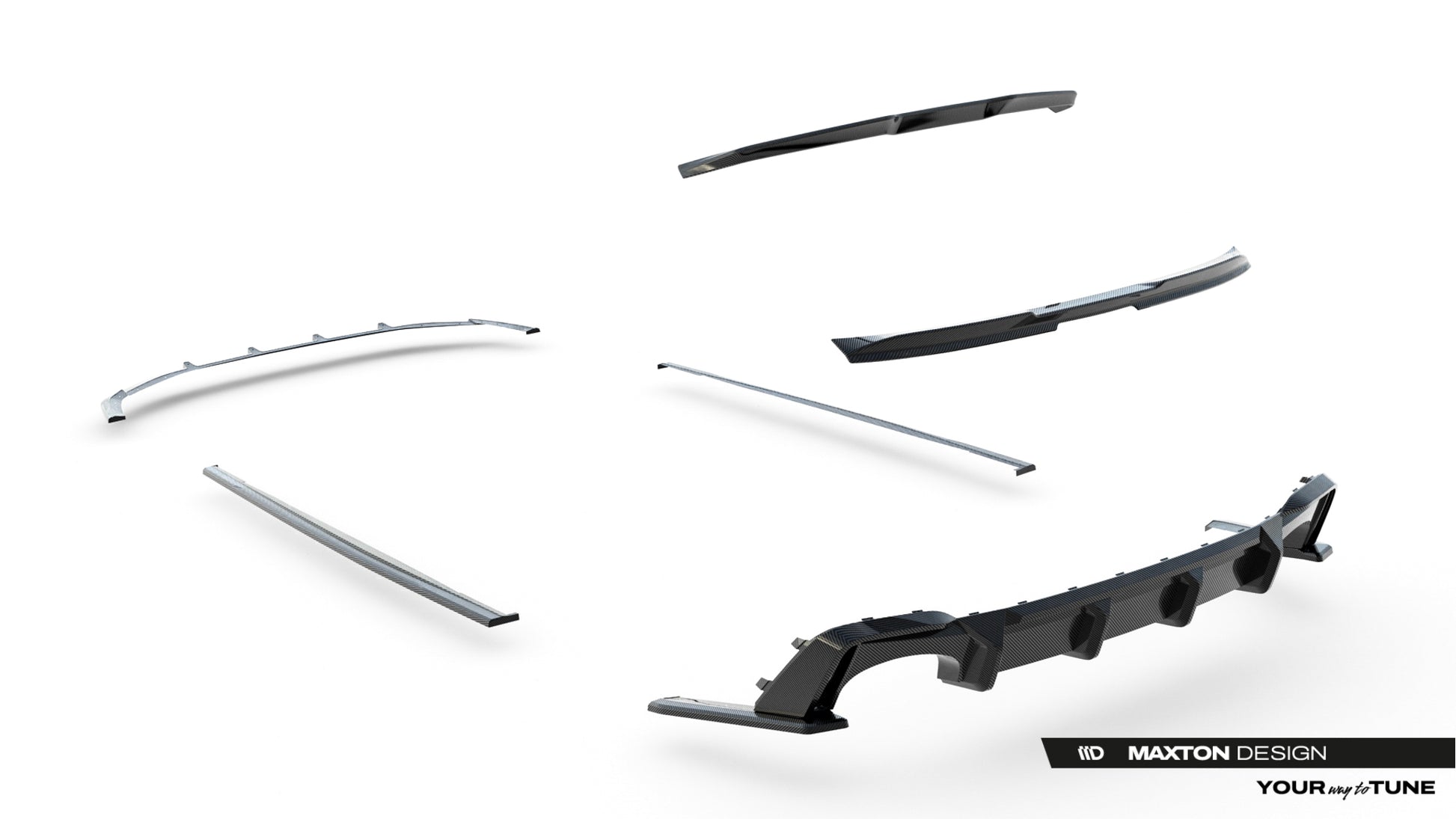 Set of Prepreg Carbon Fiber Splitters Audi RS6 C8 / C8 Facelift