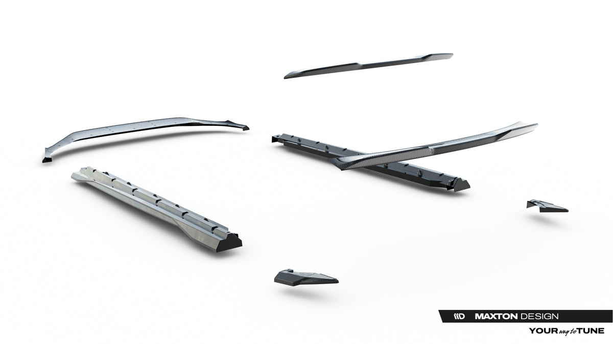 Set of Prepreg Carbon Splitters Audi Q8 S-Line Mk1 Facelift