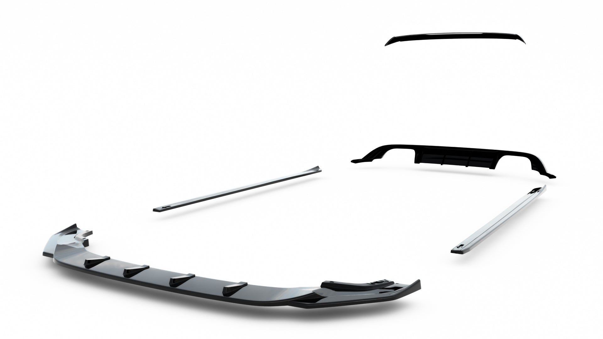 Set of Splitters V.2 Volkswagen Golf R Hatchback Mk7 Facelift