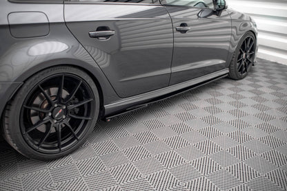 Side Skirts Diffusers V.2 Audi S3 / A3 S-Line Sportback 8V / 8V Facelift