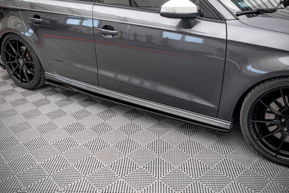 Side Skirts Diffusers V.2 Audi S3 / A3 S-Line Sportback 8V / 8V Facelift