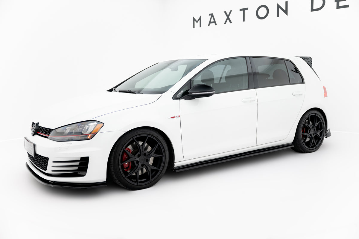 Side Skirts Diffusers V.2 Volkswagen Golf GTI / GTD Mk7 / Mk7 Facelift (narrow)