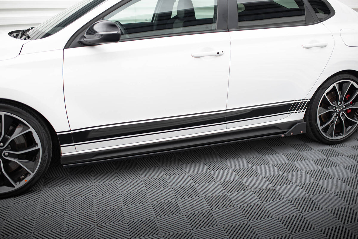 Side Skirts Diffusers V.5 + Flaps Hyundai I30 N / N-Line Hatchback / Fastback Mk3 / Mk3 Facelift