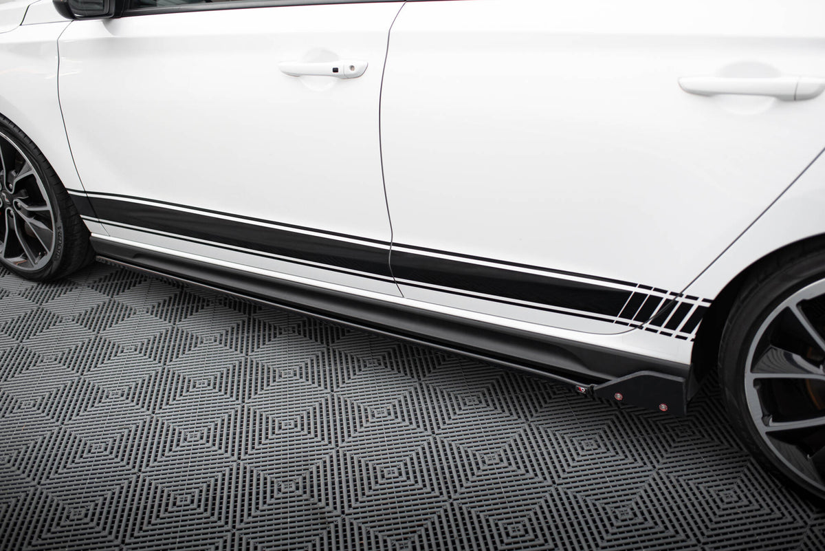 Side Skirts Diffusers V.5 + Flaps Hyundai I30 N / N-Line Hatchback / Fastback Mk3 / Mk3 Facelift