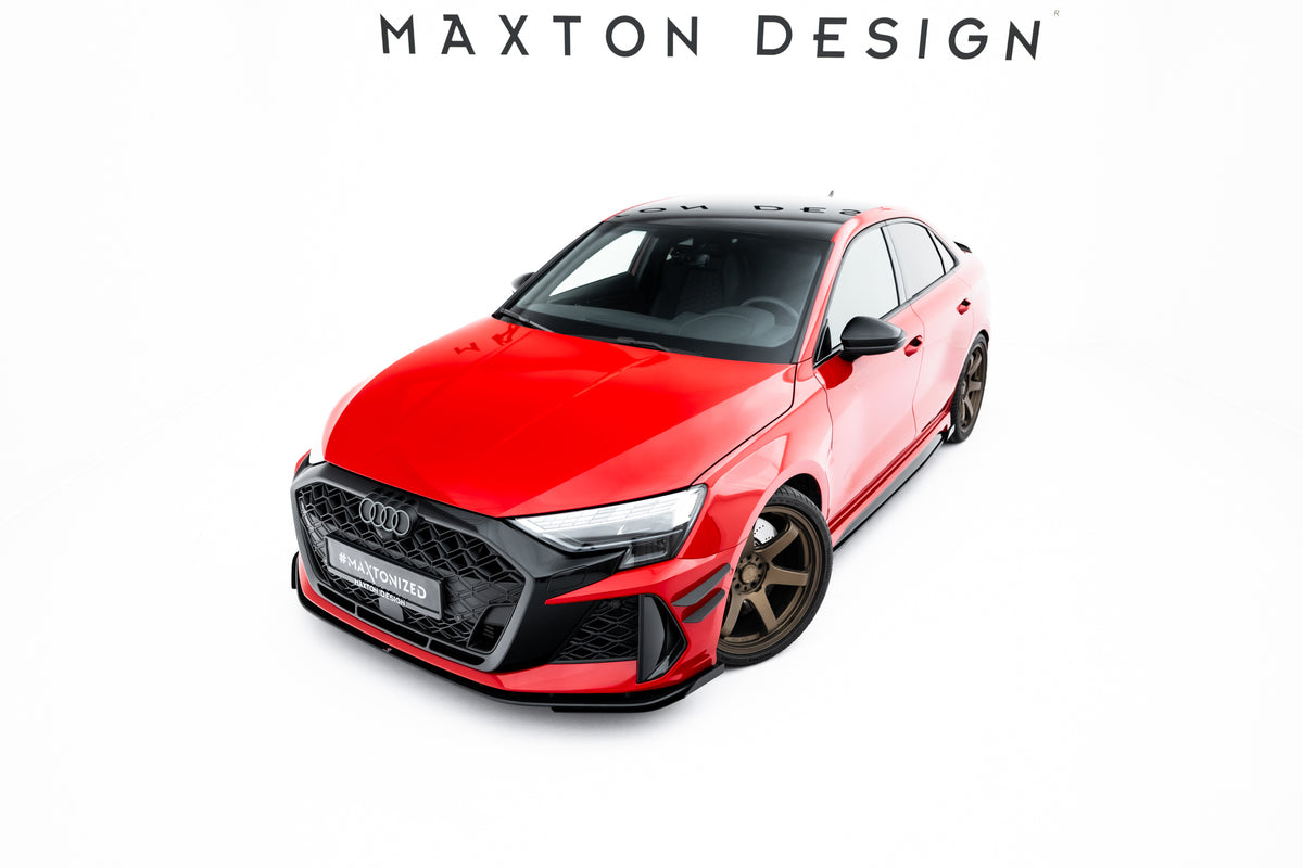 Street Pro Front Splitter + Flaps Audi RS3 Sedan 8Y Facelift