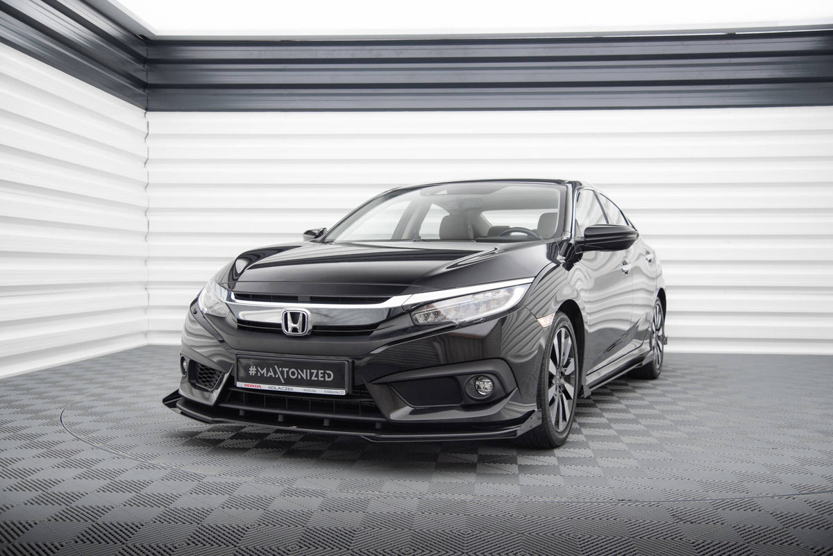 Street Pro Front Splitter + Flaps Honda Civic Sedan Mk10
