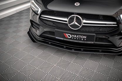 Street Pro Front Splitter + Flaps Mercedes A35 AMG / AMG-Line Aero Pack W177