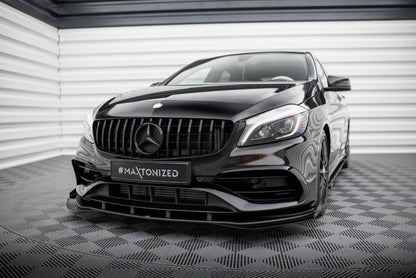 Street Pro Front Splitter + Flaps Mercedes-Benz A AMG-Line W176 Facelift
