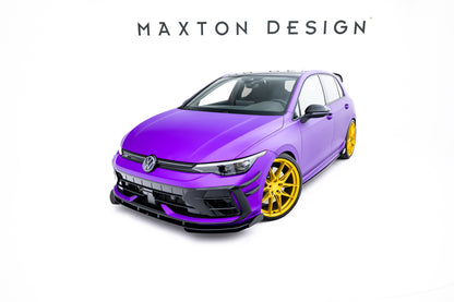 Street Pro Front Splitter + Flaps Volkswagen Golf R Hatchback Mk8 Facelift
